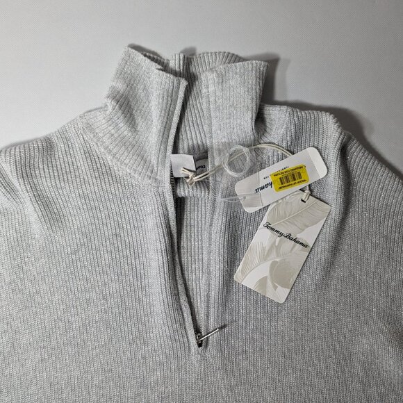 NEW Size XXS/XS Women's Tommy Bahama Shimmer Bonita Zip Poncho Sweater PearlGray - Picture 4 of 7